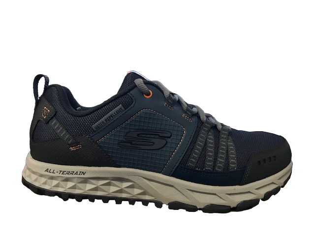 Skechers scarpa da uomo da Trail Escape Plan 51591/NVOR blu-arancio
