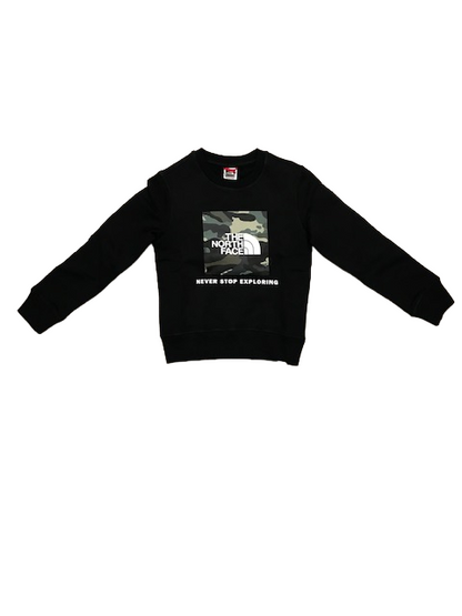 The North Face Felpa girocollo per ragazzi Teens Box Crew NF0A7X59JK31 black