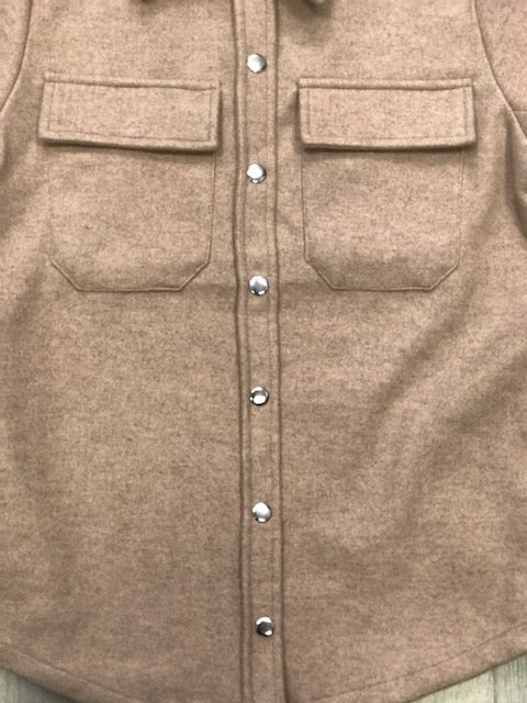 b.young giacca da donna in panno Byadana Shirt 20810134 1407081 Cement Melang