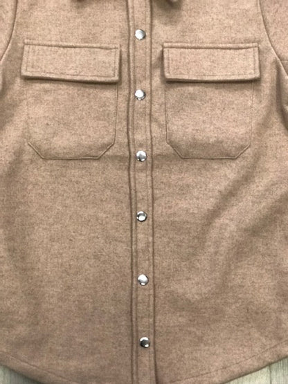 b.young giacca da donna in panno Byadana Shirt 20810134 1407081 Cement Melang