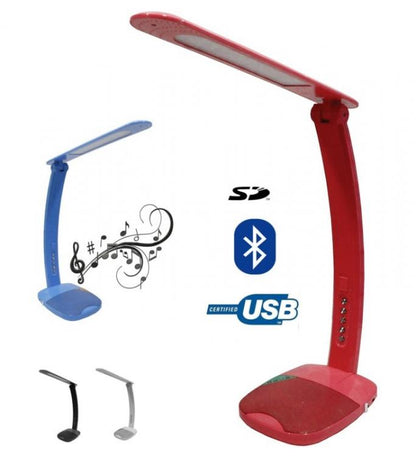 Smarte LED-Tischlampe + Bluetooth-Lautsprecher USB SD Freisprechfunktion Radio Büro
