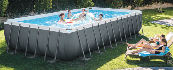 Intex Ultra Frame Rechteckiger Pool 732x366x132 mit Sandfilteranlage