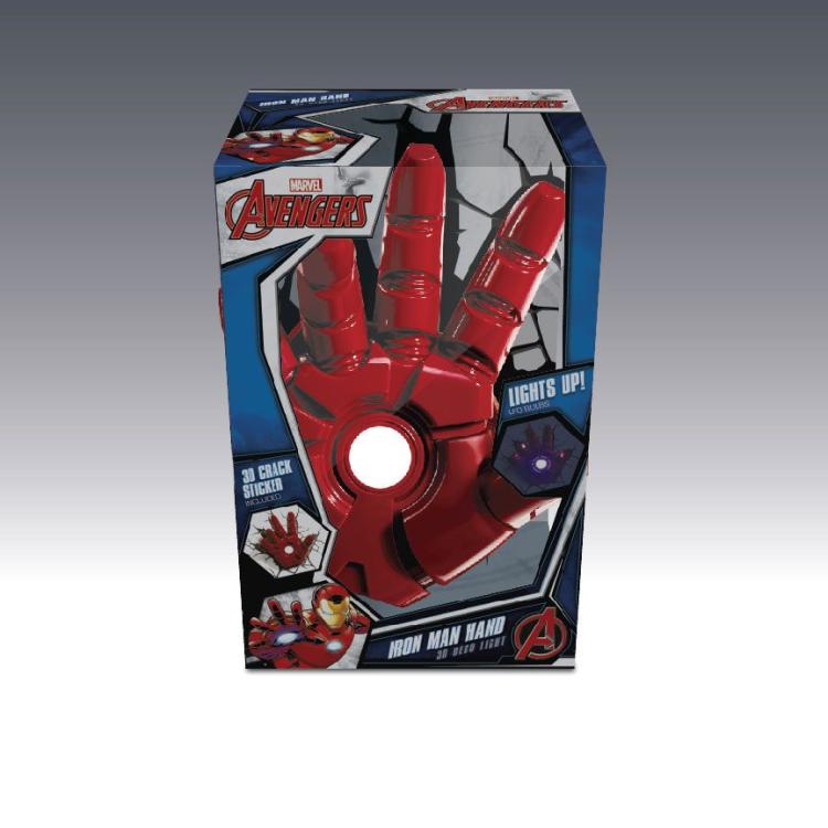 Marvel Wandlampe - Iron Man Hand 3D Deco Light LED Applique + Sticker