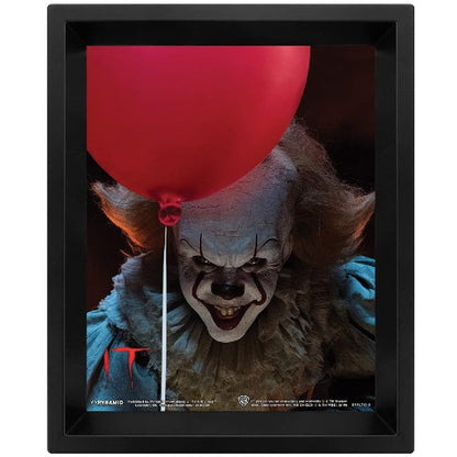 Pyramid - Es (2017 Pennywise Flip) 3D-Lentikular-Poster gerahmt