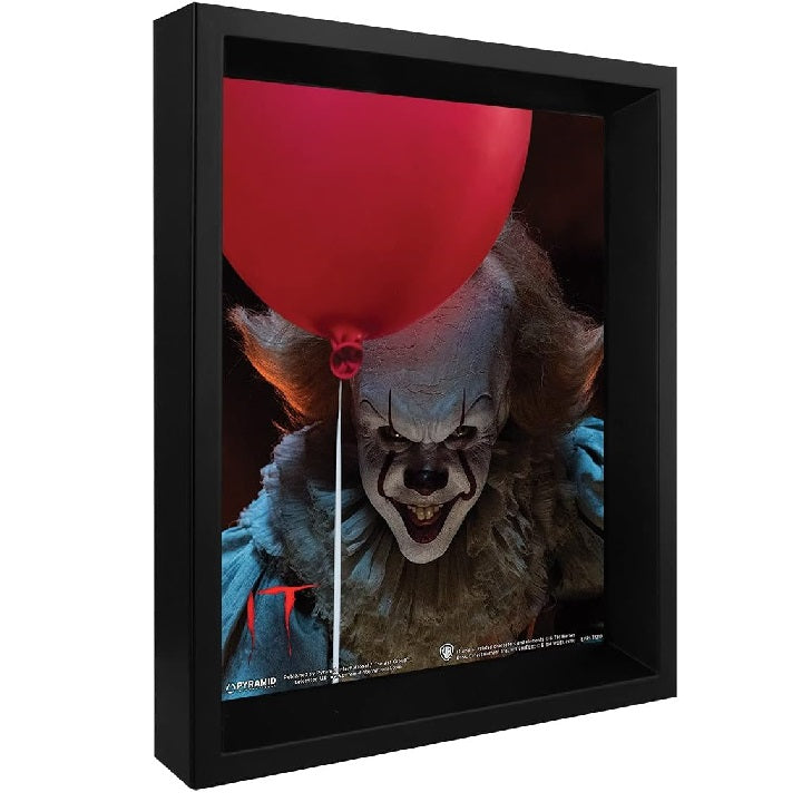 Pyramid - Es (2017 Pennywise Flip) 3D-Lentikular-Poster gerahmt