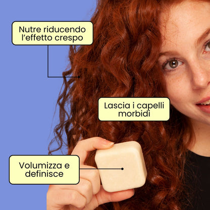 Shampoo Solido Anticrespo per Capelli Secchi o Ricci x2