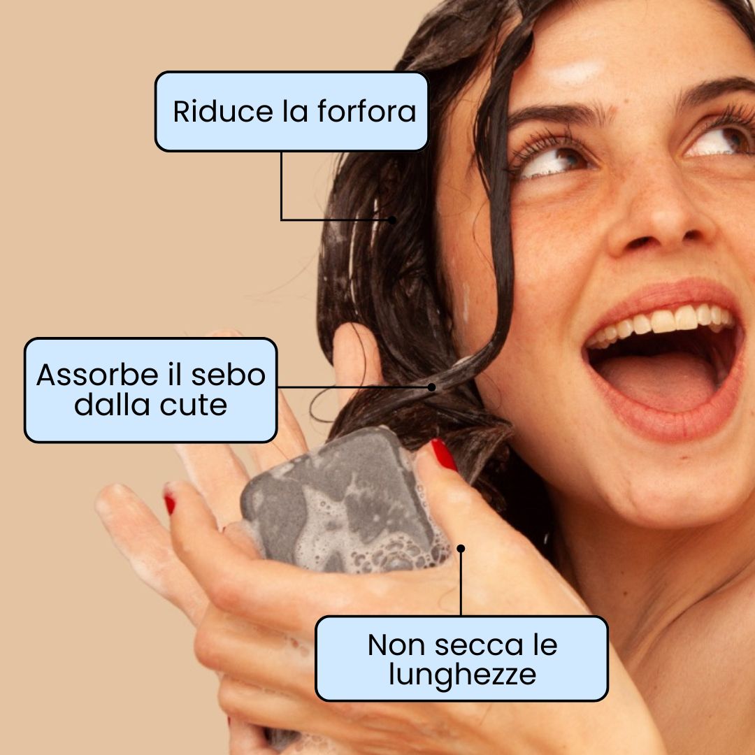 Shampoo Solido Purificante per capelli Grassi