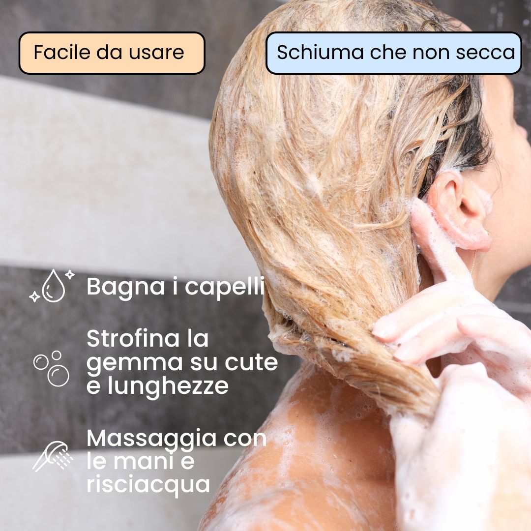 Shampoo Solido Purificante per capelli Grassi