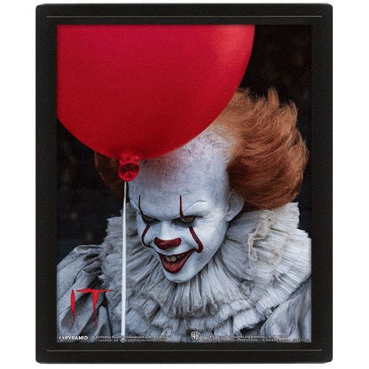 Pyramid - Es (2017 Pennywise Flip) 3D-Lentikular-Poster gerahmt