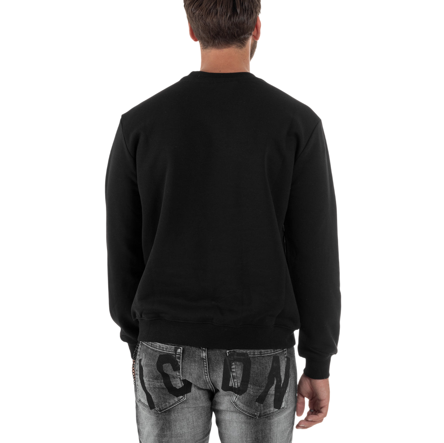 Icon Felpa Uomo Girocollo Nero ICUF2W6F006 – Casual, Calda e Versatile per Tutte le Occasioni