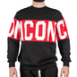 Icon Men's Crewneck Sweatshirt with Striped Logo Black ICUF2W6P002 – Comfort, Style and Modern Details