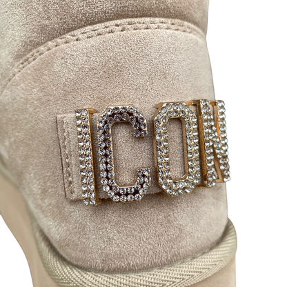 Icon Tronchetto Zeppa Donna ICON IC05265SDbei Beige – Stile e Comfort