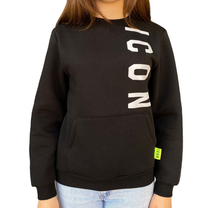 Icon Felpa Girocollo Uomo IBSW00278 Nero Bianco - Cod. 1000001212760
