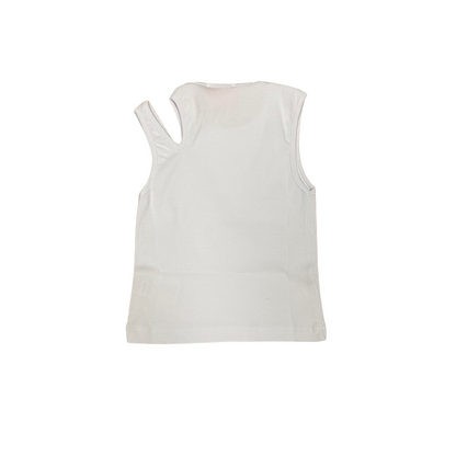 Icon maglietta top da ragazza a costine IGTP00596 1000 bianco
