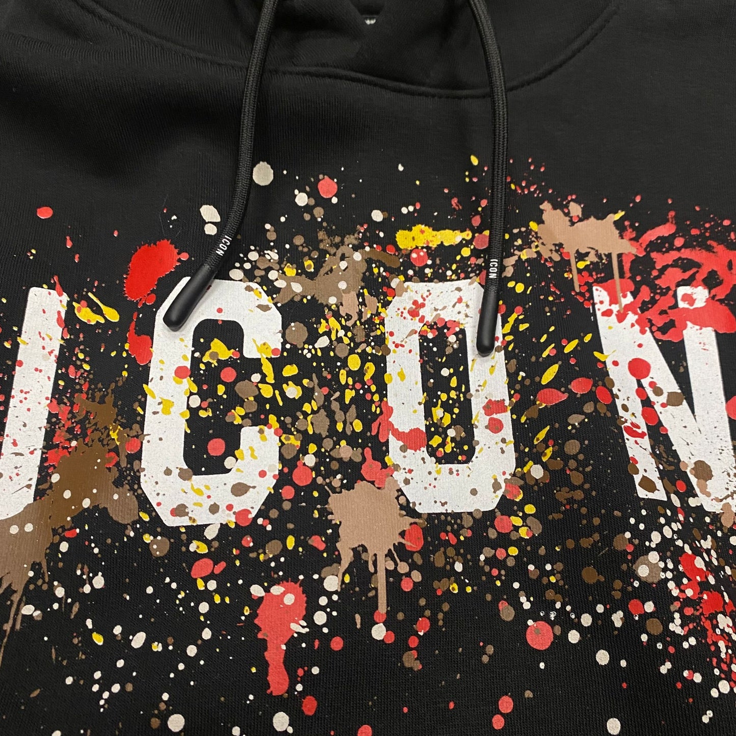 Icon Felpa Cappuccio Ragazzo IBSW00335 Nero - Stampa Artistica Streetwear