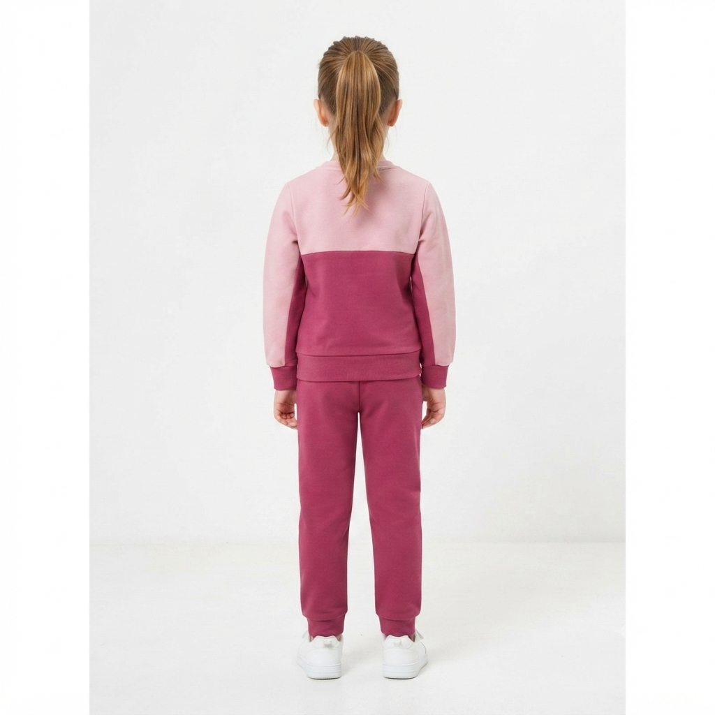 Champion Tuta sportiva junior in cotone felpato Sweatsuit 307721 PS029 rosa