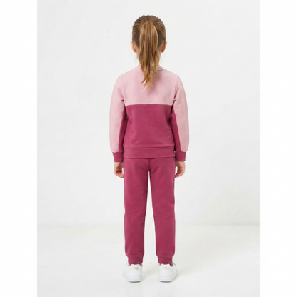 Champion Tuta sportiva junior in cotone felpato Sweatsuit 307721 PS029 rosa