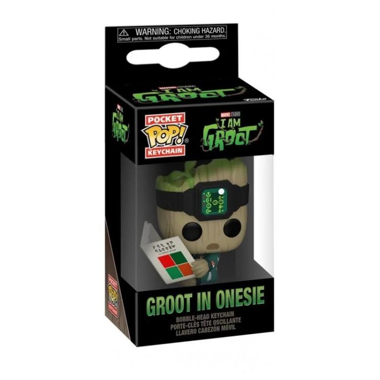 Funko Pop! Pocket Marvel Studios I'Am Groot (Groot im Onesie) Schlüsselanhänger Figur