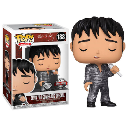 Funko Pop! Rocks – Elvis Presley (188) Elvis '68 Comeback Special Figur 9 cm