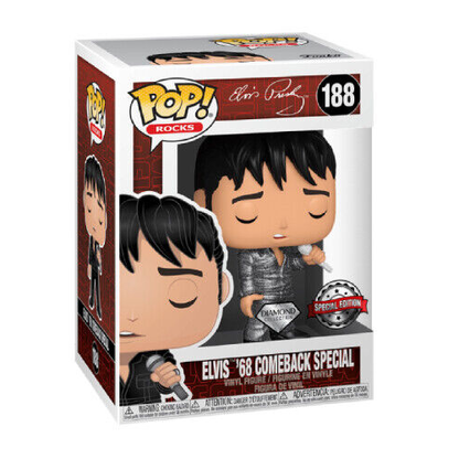 Funko Pop! Rocks – Elvis Presley (188) Elvis '68 Comeback Special Figur 9 cm