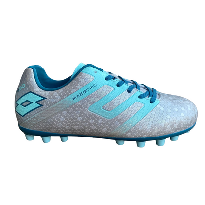 Lotto scarpa da calcio da ragazzo Maestro 700 IV AGM 217072 AU8 argento-blu
