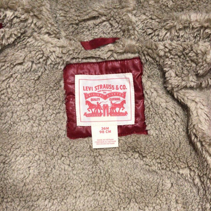 Levi's Kids Piumino con cappuccio da bambino foderato in sherpa 6EF434 8EF434-R8B rosso scuro