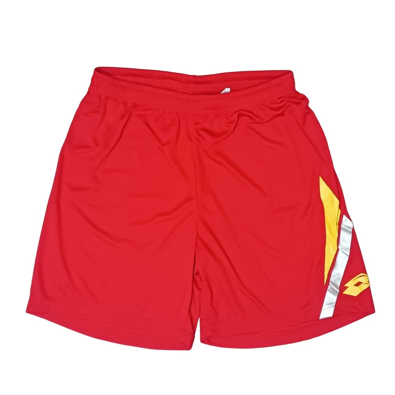Lotto completo maglia e pantaloncino da calcio-calcetto da adulto Power N3484 giallo-rosso