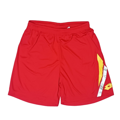 Lotto completo maglia e pantaloncino da calcio-calcetto da adulto Power N3484 giallo-rosso