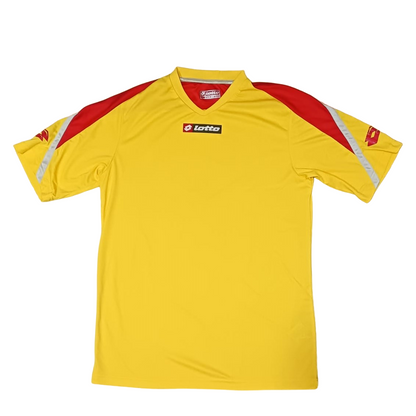 Lotto completo maglia e pantaloncino da calcio-calcetto da adulto Power N3484 giallo-rosso