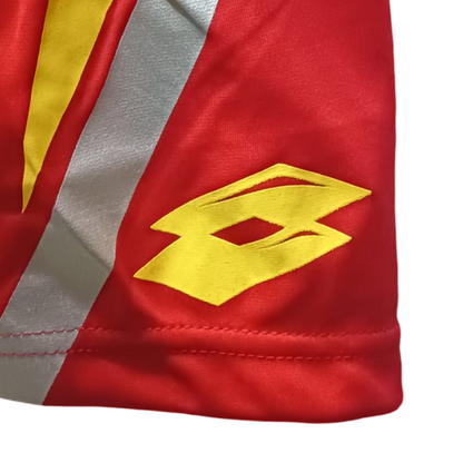 Lotto completo maglia e pantaloncino da calcio-calcetto da adulto Power N3484 giallo-rosso