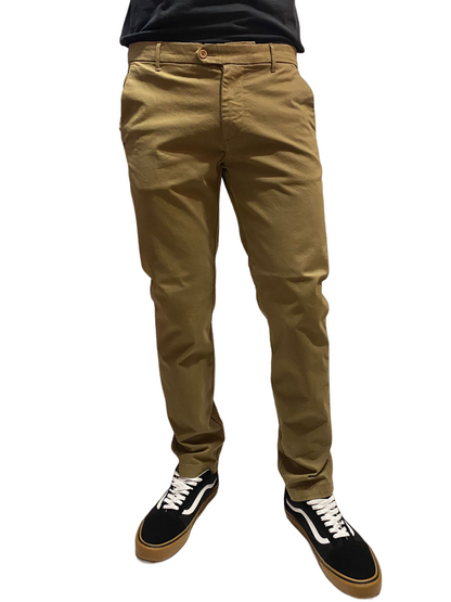 Zero Construction pantalone casual da uomo con tasche America Beddy BED040 2394 BEDDY/6SP tabacco