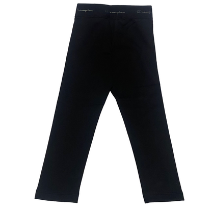 Champion pantalone sportivo da ragazza con logo sulla gamba Leggings American 404769 KK001 nero