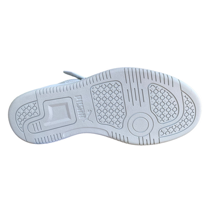 Puma scarpa alta da ragazza con laccio e strappo Rebound V6 AC+PS 393832-04 bianco-rosa-grigio
