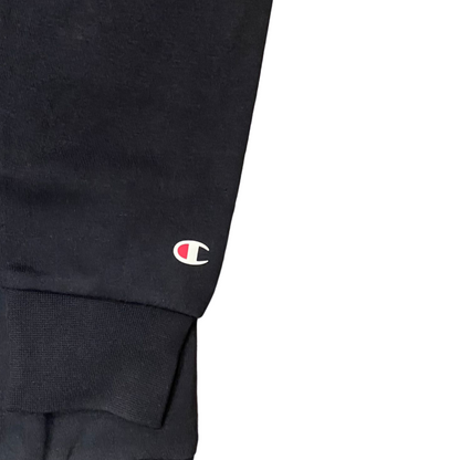 Champion felpa girocollo in cotone di felpina leggera con logo sul petto Legacy 306513 KK001 nero