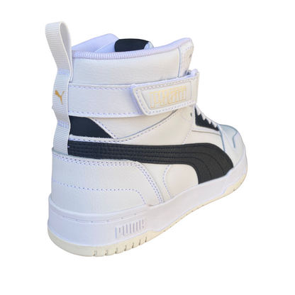 Puma scarpa sneakers da uomo con laccio e cinturino RBD Game 385839 01 bianco-nero
