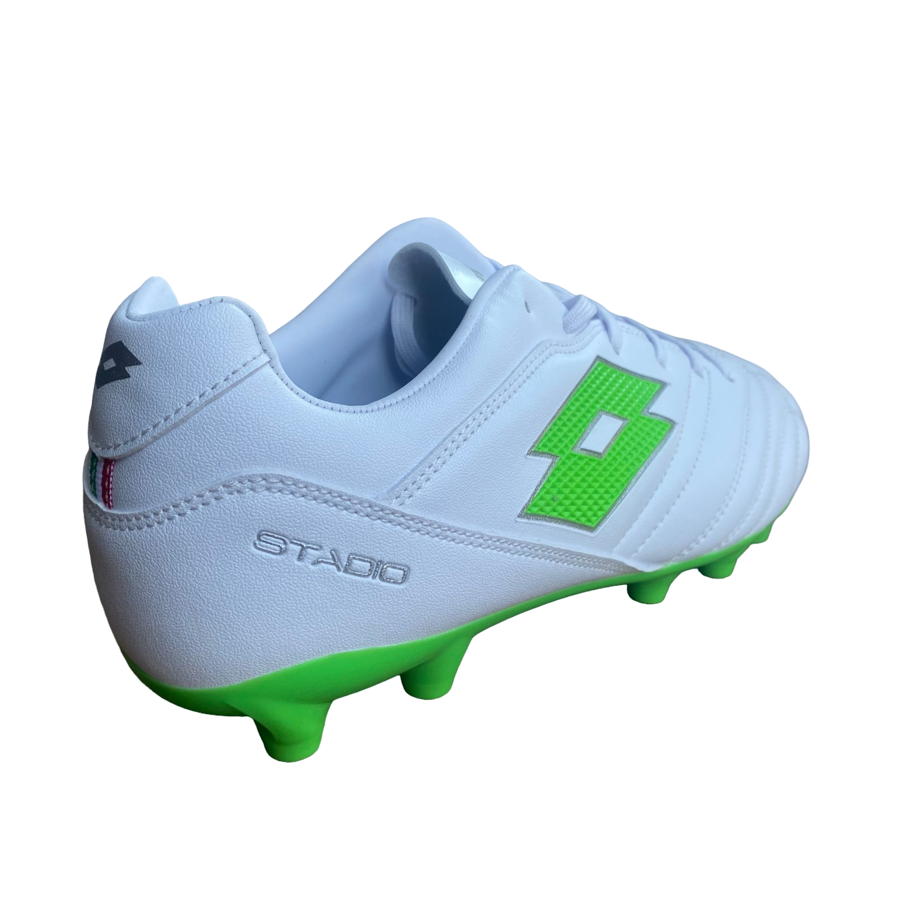 Lotto scarpa da calcio da ragazzo Stadio 705 FG 219547 1NJ bianco-verde