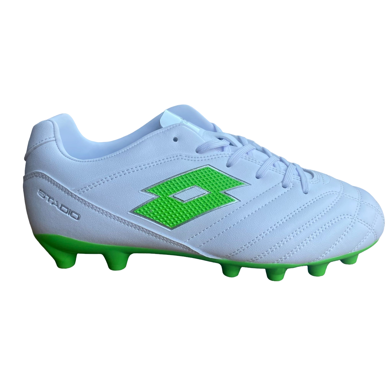 Lotto scarpa da calcio da ragazzo Stadio 705 FG 219547 1NJ bianco-verde