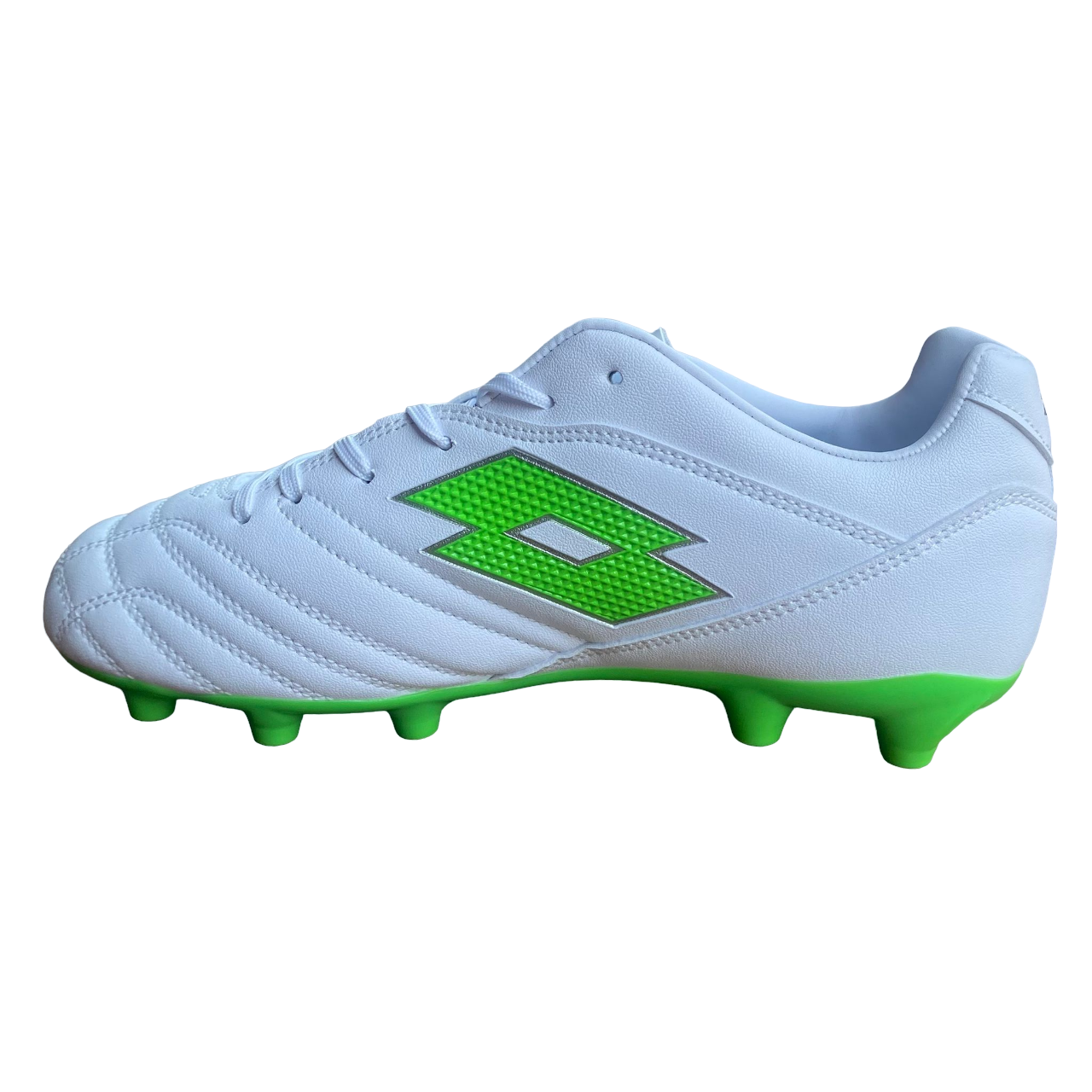 Lotto scarpa da calcio da ragazzo Stadio 705 FG 219547 1NJ bianco-verde