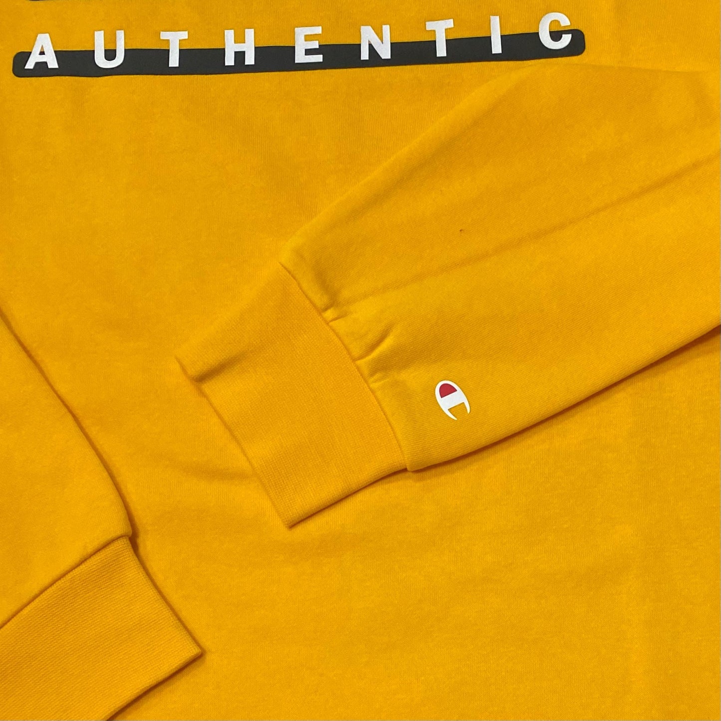 Champion felpa girocollo in cotone di felpina leggera con logo sul petto Legacy 306513 YS058 giallo