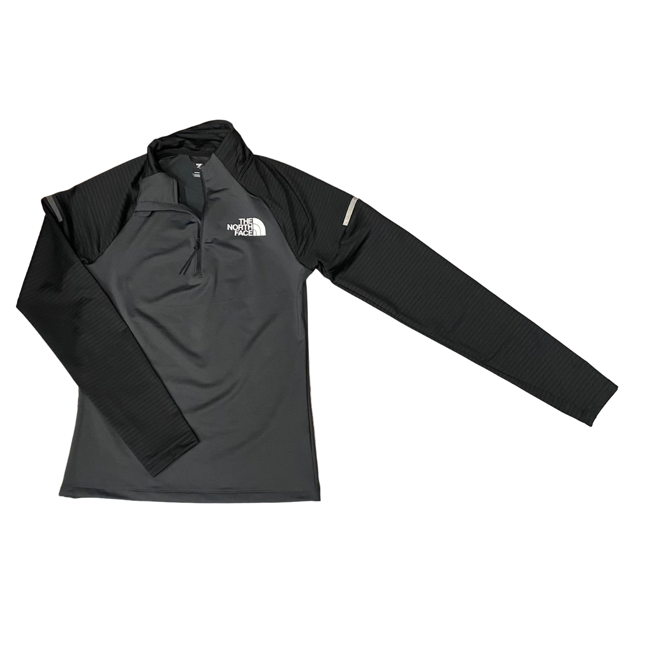 The North Face felpa mezza zip da uomo in pile Lab Lite NF0A7ZA5MN8 asfalto-nero