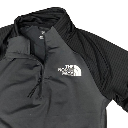 The North Face felpa mezza zip da uomo in pile Lab Lite NF0A7ZA5MN8 asfalto-nero