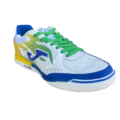 Joma scarpa da calcetto indoor da uomo Top Flex Rebound Ferrao 11 TORW2385IN bianco-azzurro