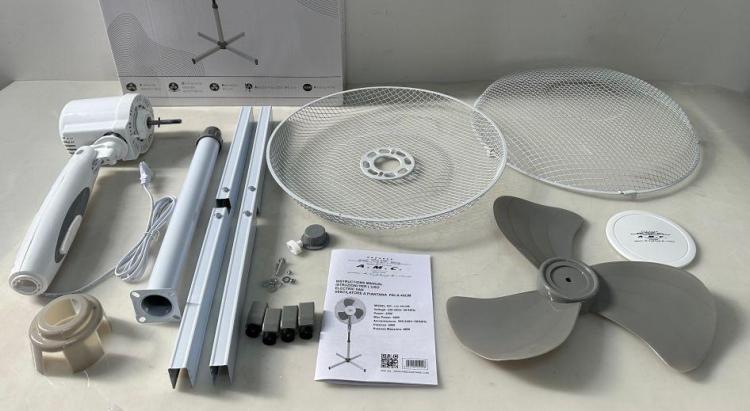 Amc Ventilatore a Piantana Colonna da Terra 60w ø 40cm 3 Velocita Regolabile