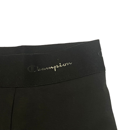 Champion pantalone sportivo da ragazza con logo sulla gamba Leggings American 404769 KK001 nero