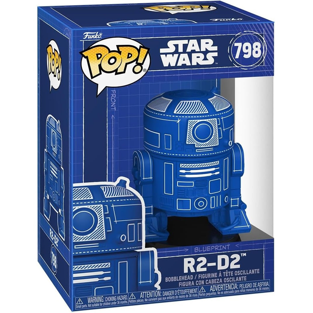 Funko Pop ! Star Wars - (798) R2-D2 Bobblehead (Blue Print) Figure 9cm