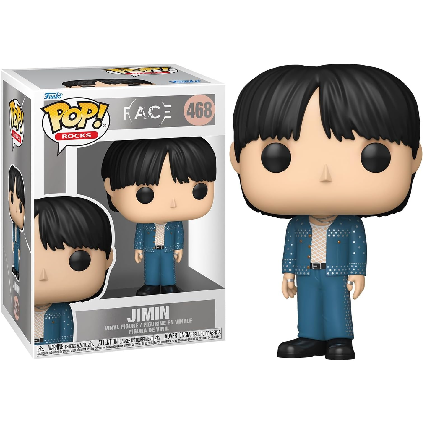 Funko Pop! Rocks BTS Face – (468) Jimin (Like Crazy) Figur K-POP 9cm