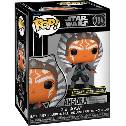 Funko Pop! Star Wars (794) Ahsoka Bobblehead (Lights and Sound) with Lights and Sounds