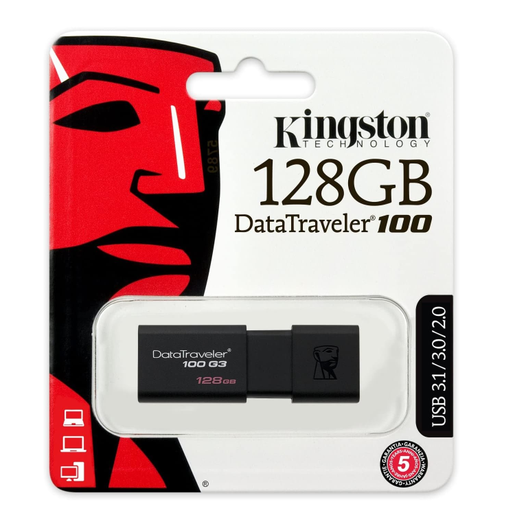 Kingston Pendrive Datatraveler 128GB DT100G3 USB 3.0 Speicherstick