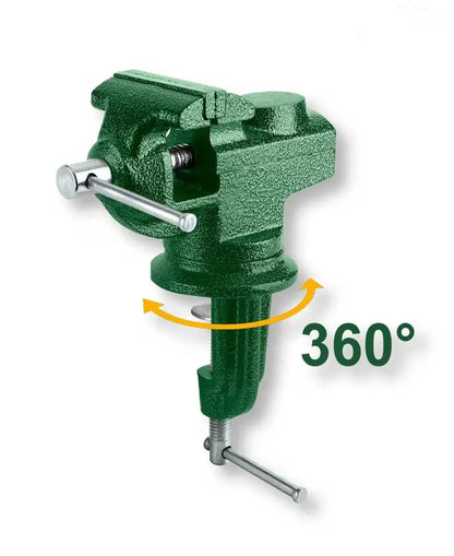Morsa da Banco in Ghisa Girevole 50 mm – Base 360° con Incudine Jadever