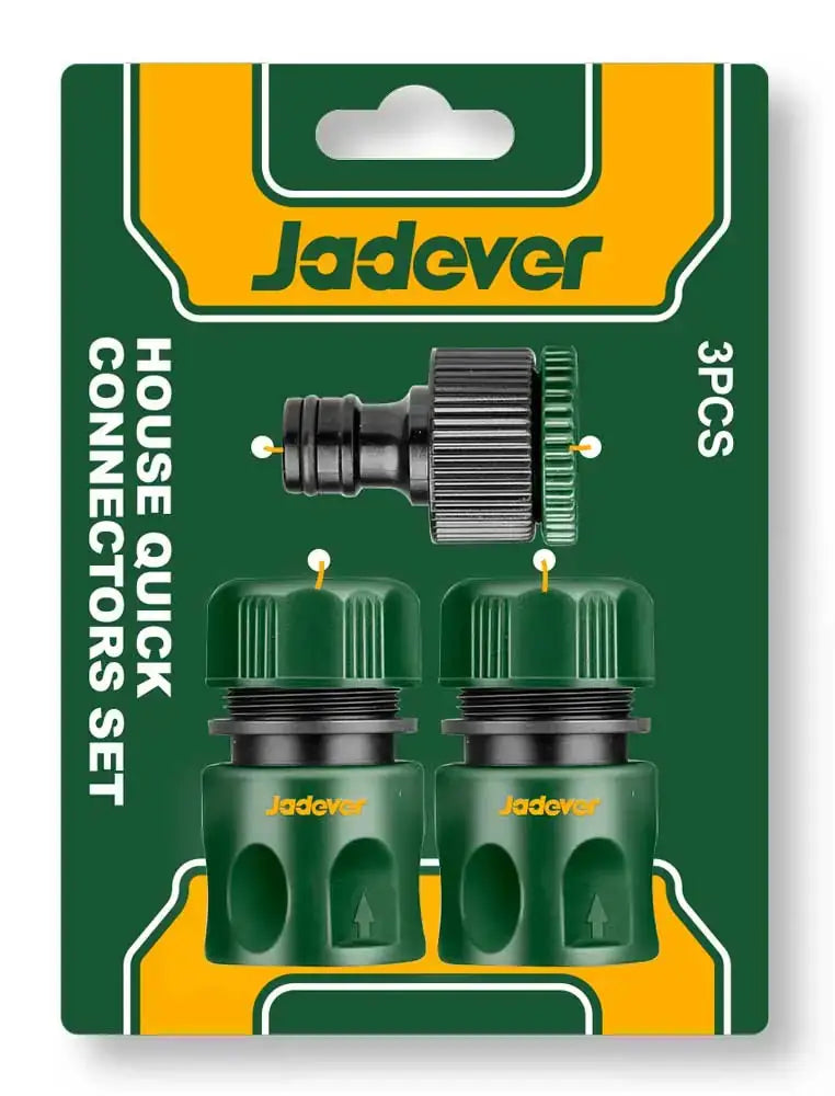 Set mit 3 Jadever Schnellkupplungen für Gartenschläuche